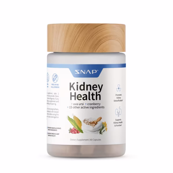 Kidney Health Supplement, Kidney Cleanse and Detox Formula from Snap Supplements, Uva Ursi Formula, 60 Capsules